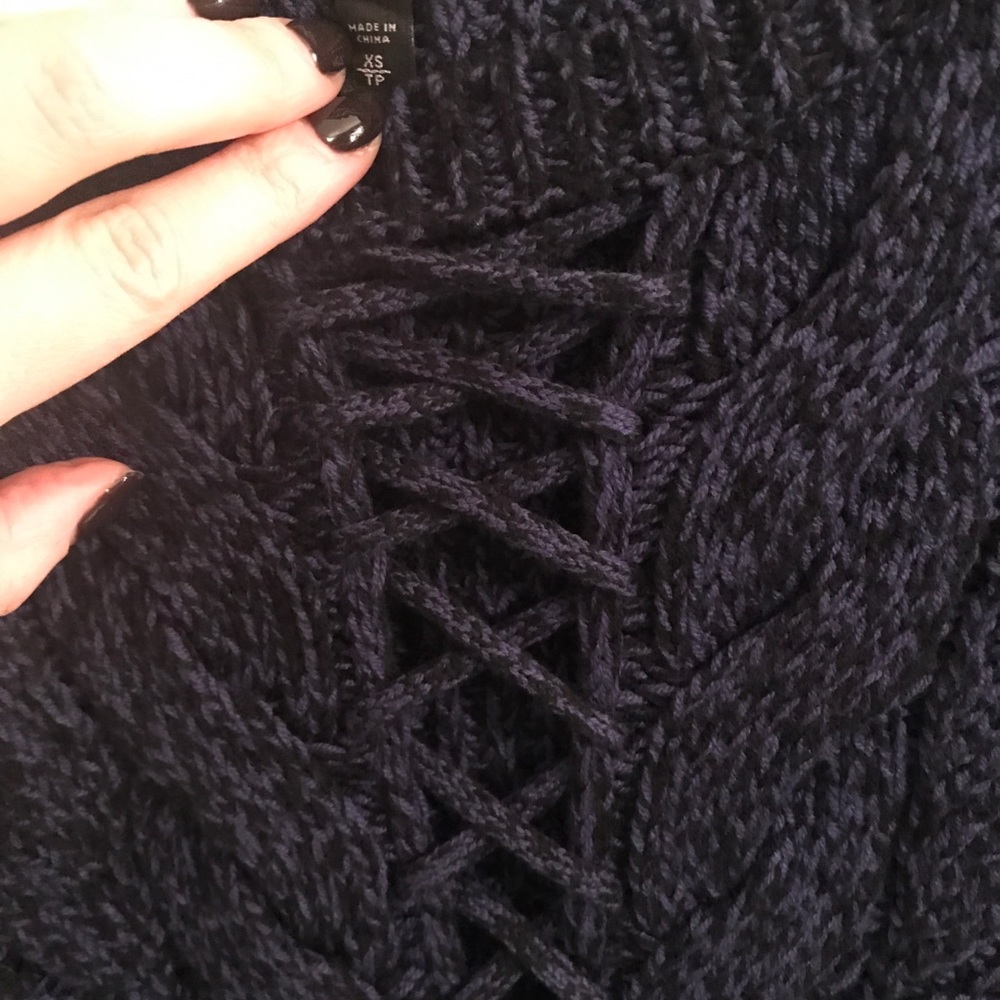 Express navy & black sweater